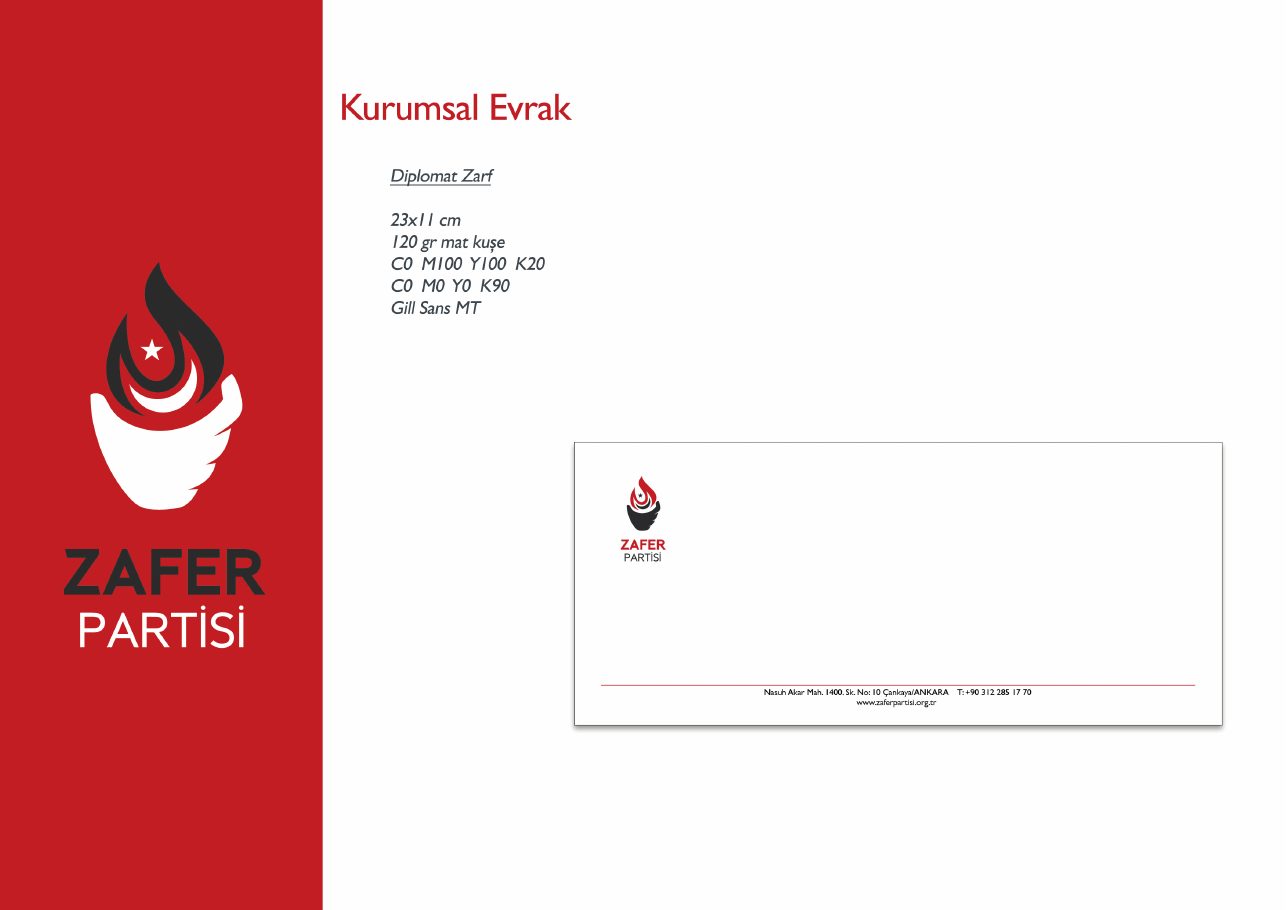 Diplomat Zarf · 23×11 cm · 120 gr mat kuşe